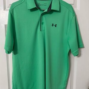 Under Armour Green Polo Shirt Performance Material